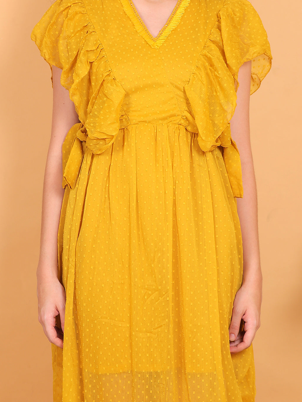 Yellow Ruffle Dress
