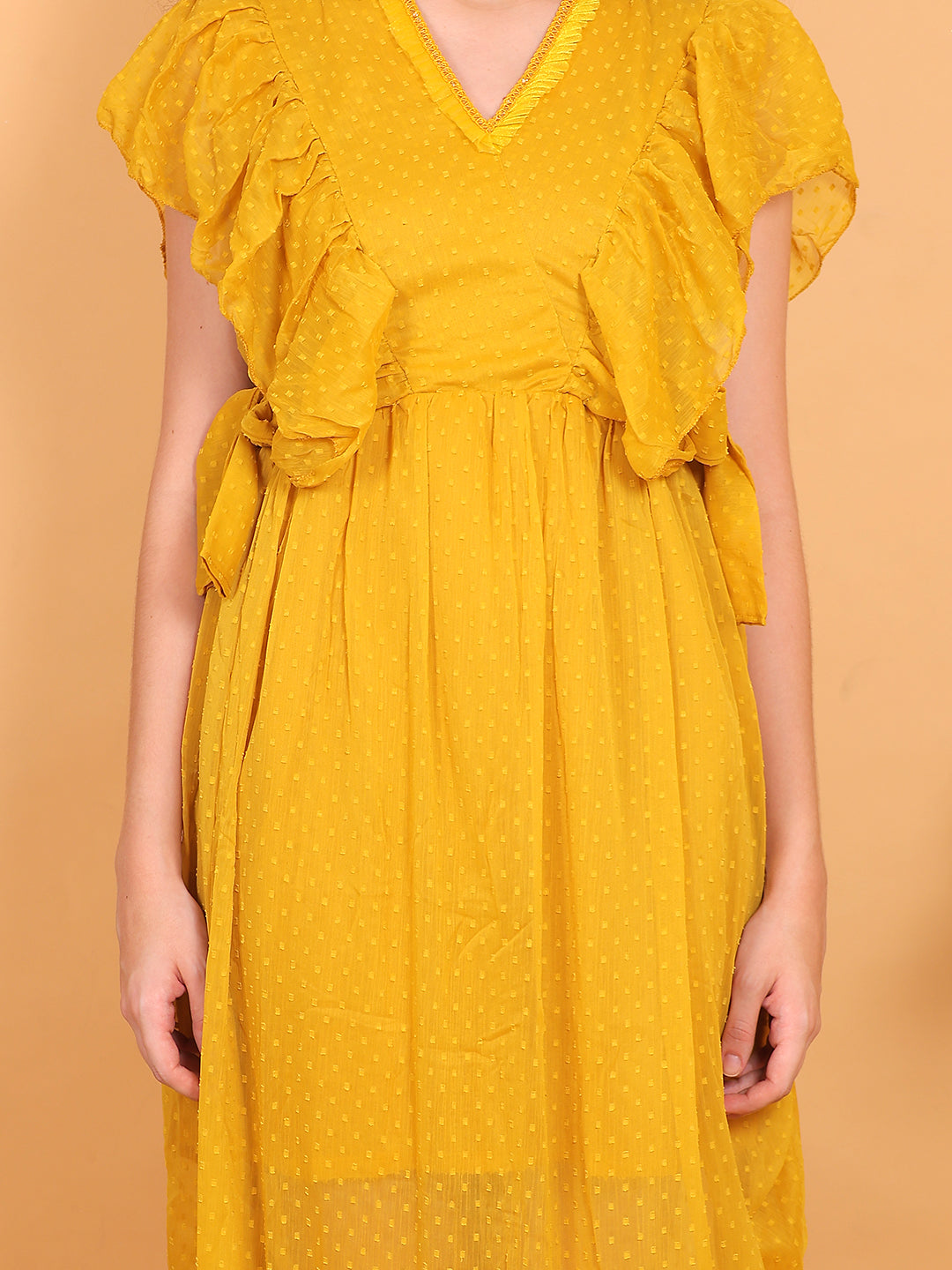 Yellow Ruffle Dress