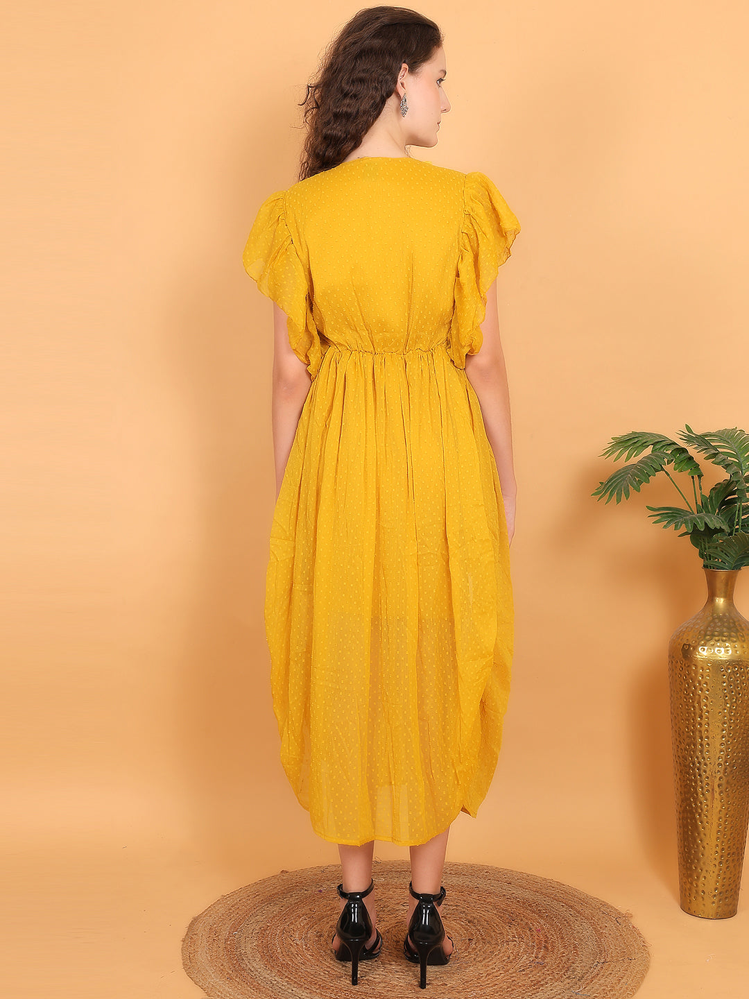 Yellow Ruffle Dress