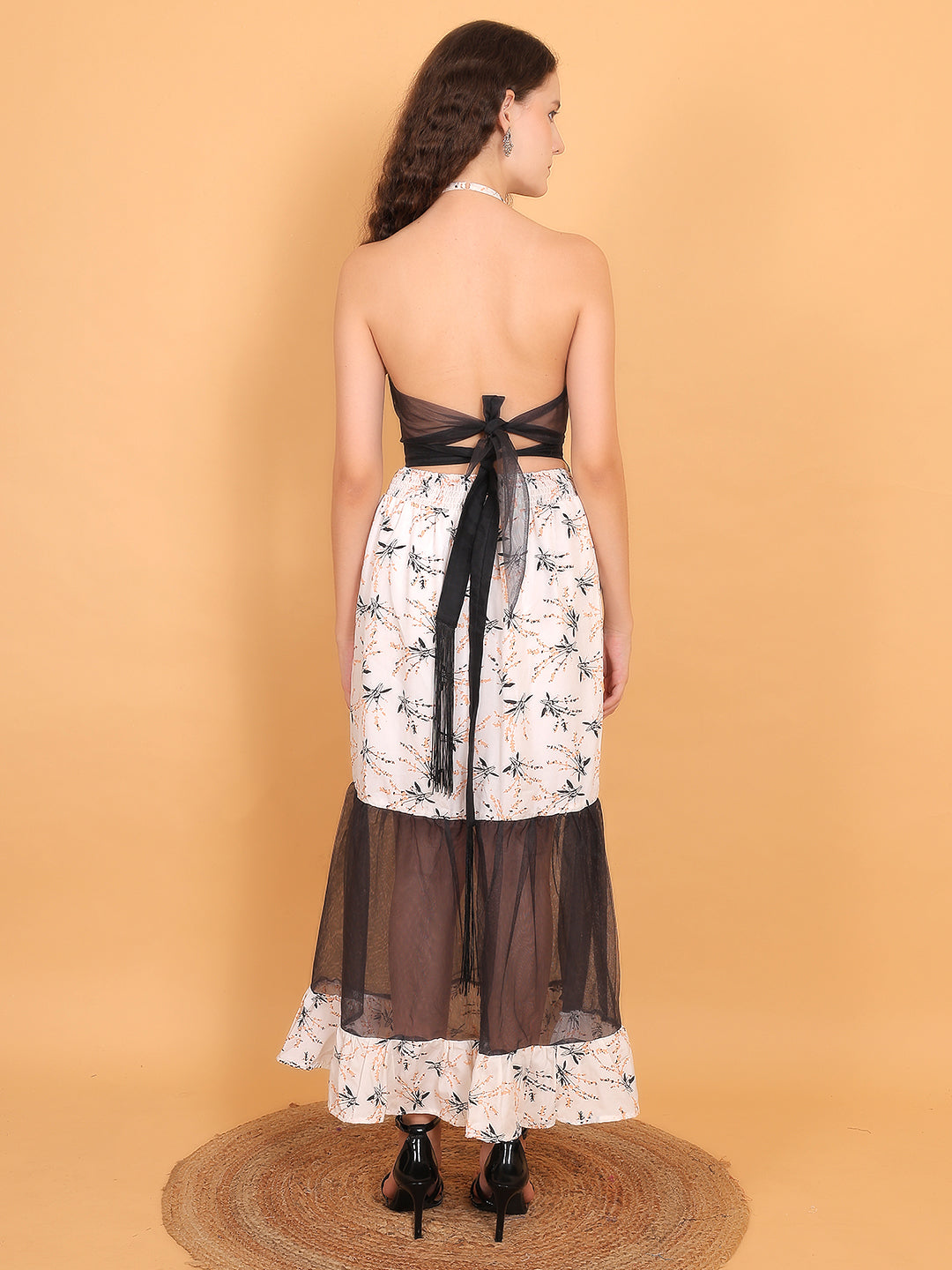 Skirt co-ord set with net belt